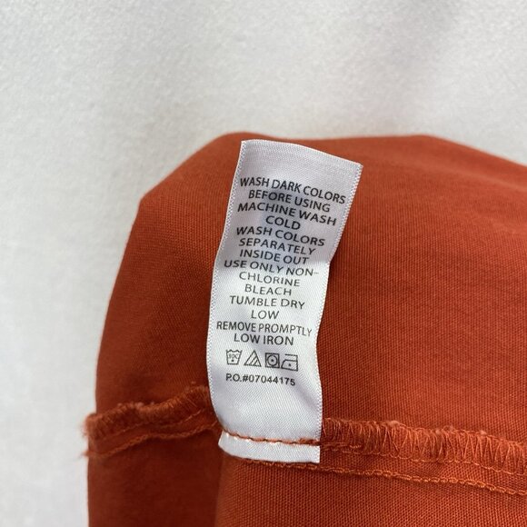 Jessica London Short Sleeve Scoop Neck Tunic Midi Dress Women 22W Rust Back Zip - Picture 8 of 16